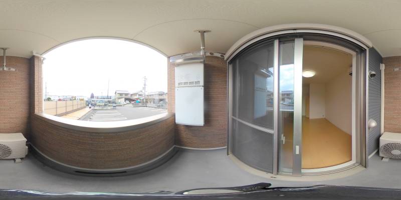 パノラマ画像バルコニー