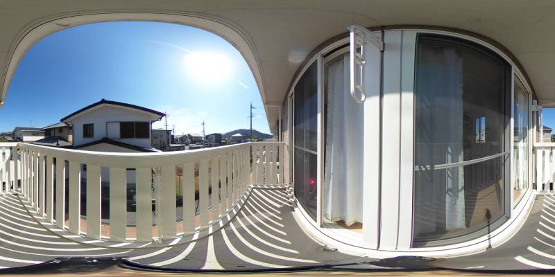 パノラマ画像バルコニー