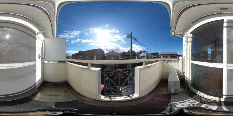 パノラマ画像バルコニー