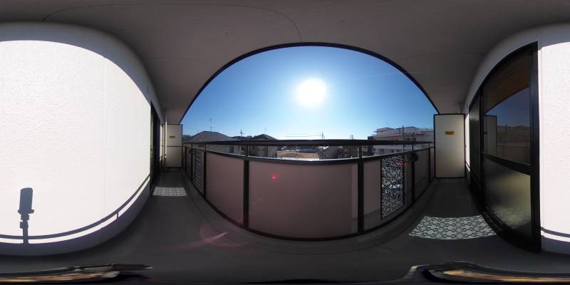 パノラマ画像バルコニー