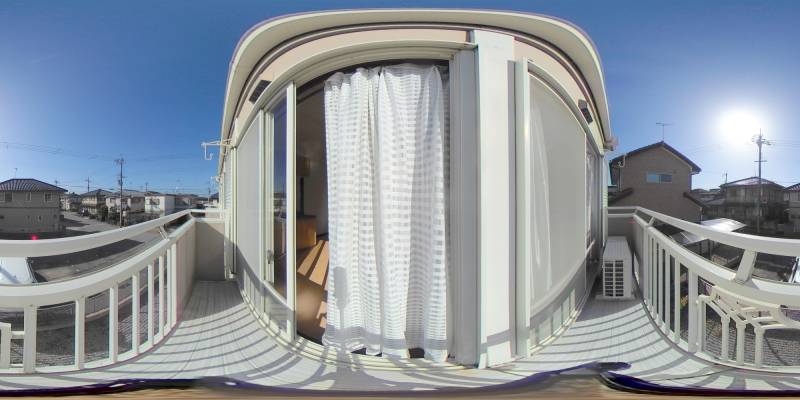 パノラマ画像バルコニー