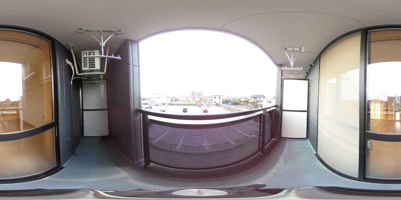 パノラマ画像バルコニー