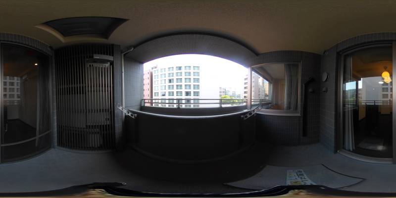 パノラマ画像バルコニー