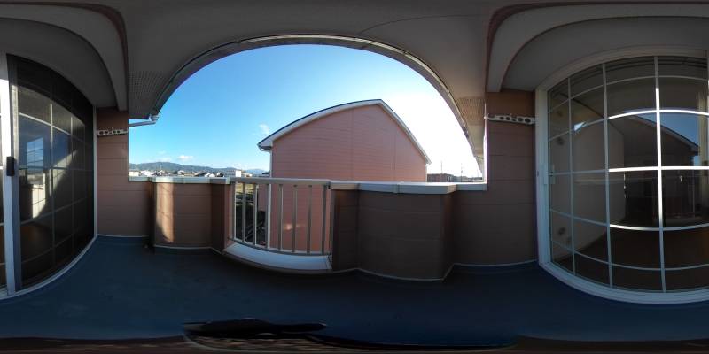 パノラマ画像バルコニー