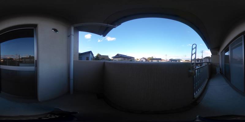 パノラマ画像バルコニー