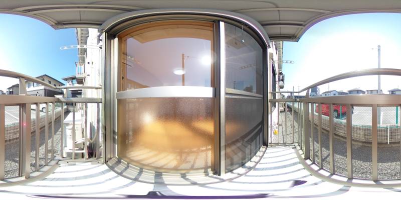 パノラマ画像バルコニー