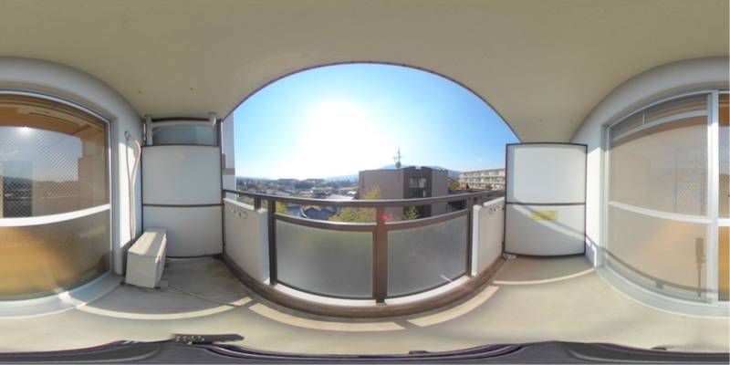 パノラマ画像バルコニー