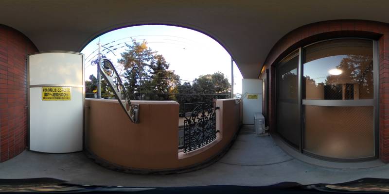 パノラマ画像バルコニー