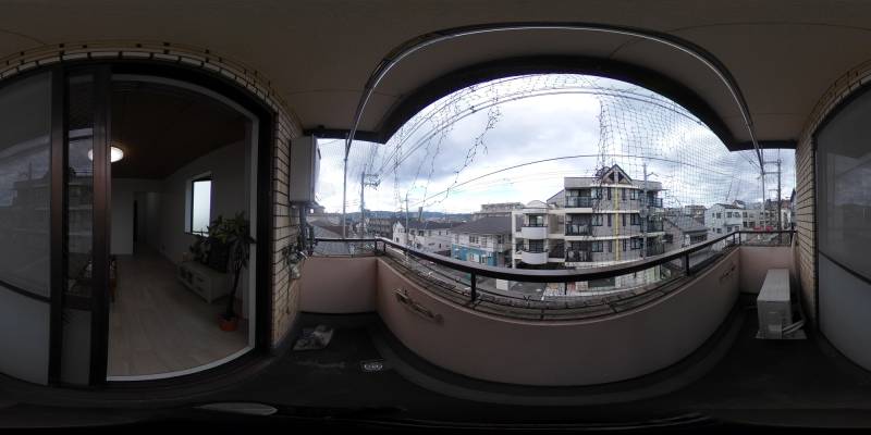 パノラマ画像バルコニー