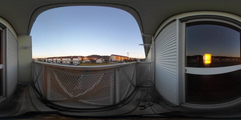 パノラマ画像バルコニー