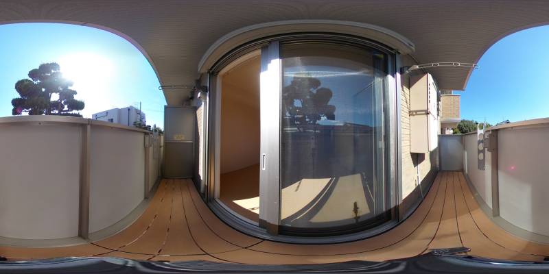 パノラマ画像バルコニー