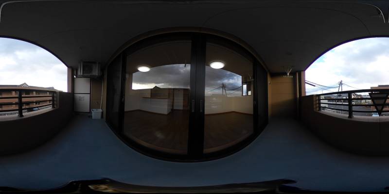 パノラマ画像バルコニー