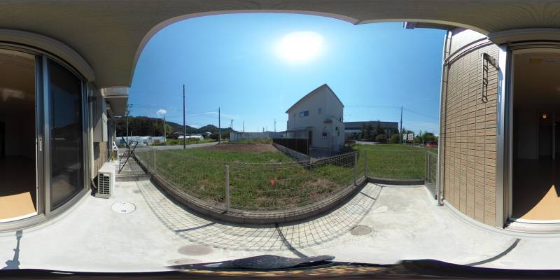 パノラマ画像バルコニー