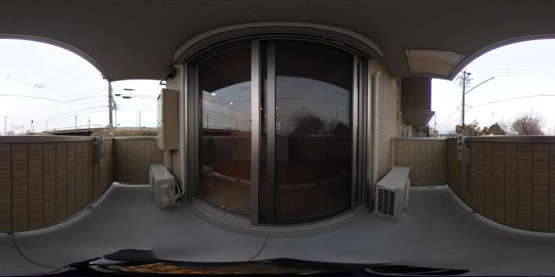 パノラマ画像バルコニー