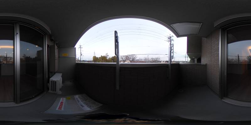 パノラマ画像バルコニー