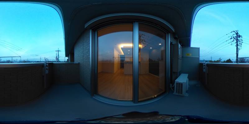 パノラマ画像バルコニー