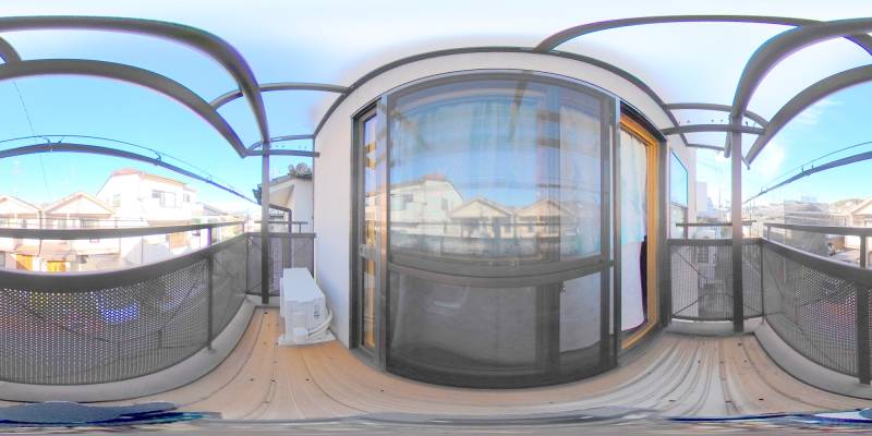 パノラマ画像バルコニー