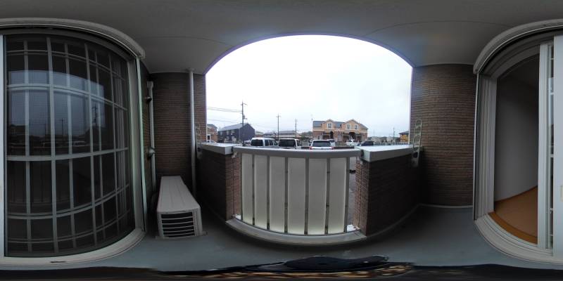 パノラマ画像バルコニー