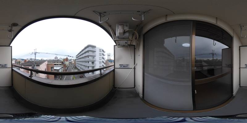 パノラマ画像バルコニー