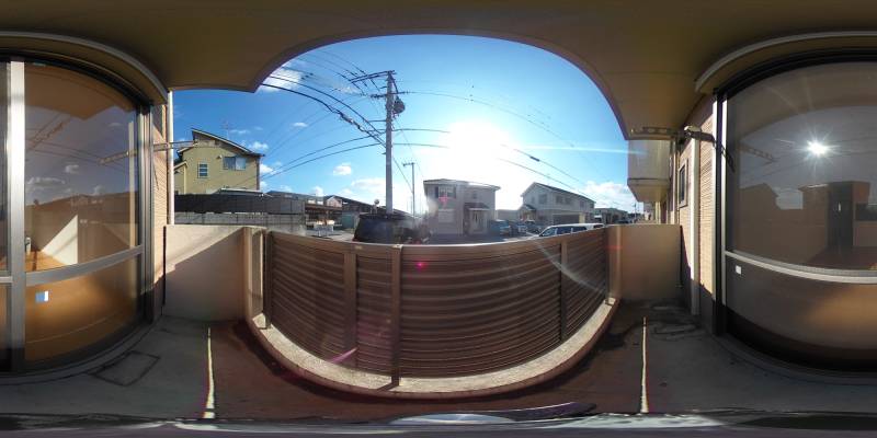 パノラマ画像バルコニー