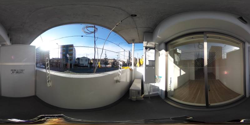 パノラマ画像バルコニー