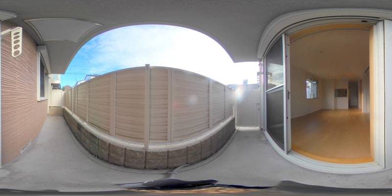 パノラマ画像バルコニー