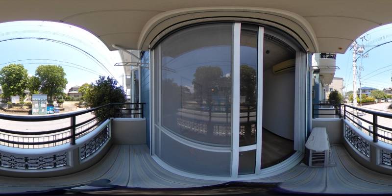 パノラマ画像バルコニー