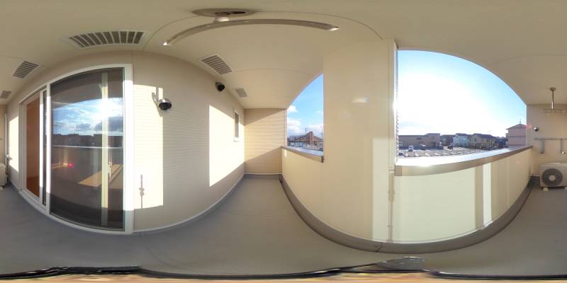 パノラマ画像バルコニー