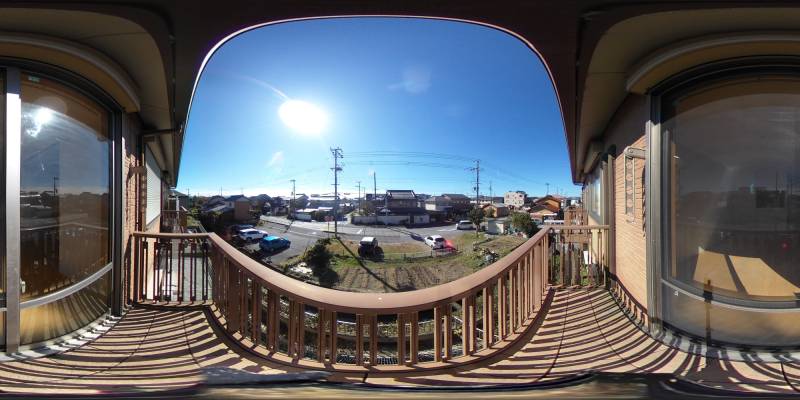 パノラマ画像バルコニー