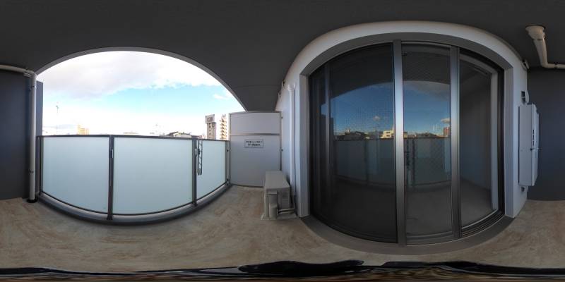 パノラマ画像バルコニー