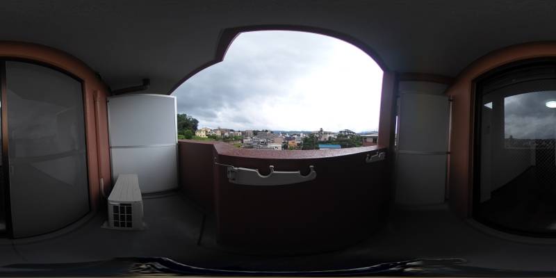 パノラマ画像バルコニー