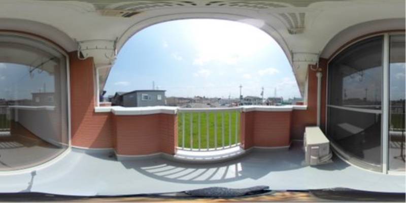 パノラマ画像バルコニー