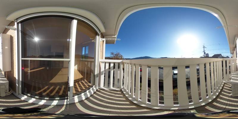 パノラマ画像バルコニー