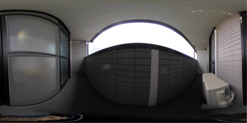 パノラマ画像バルコニー