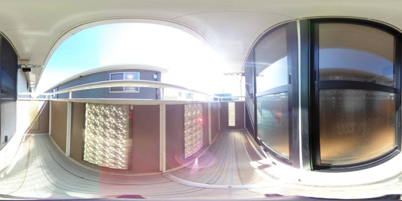 パノラマ画像バルコニー