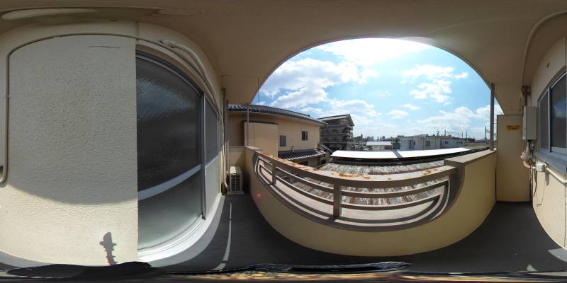 パノラマ画像バルコニー