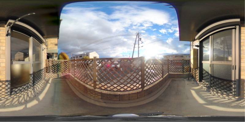 パノラマ画像バルコニー