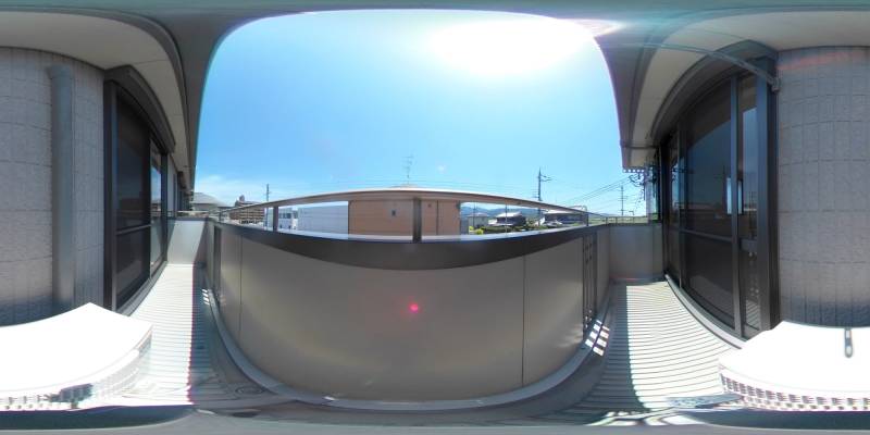 パノラマ画像バルコニー