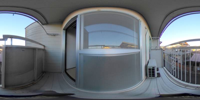 パノラマ画像バルコニー