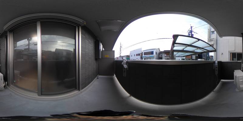 パノラマ画像バルコニー