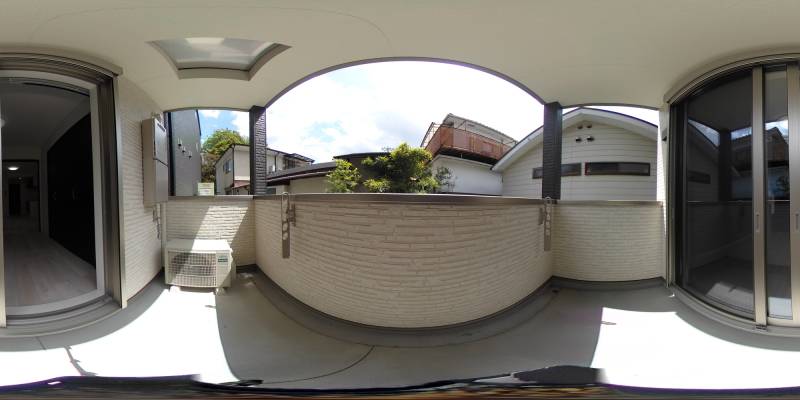 パノラマ画像バルコニー