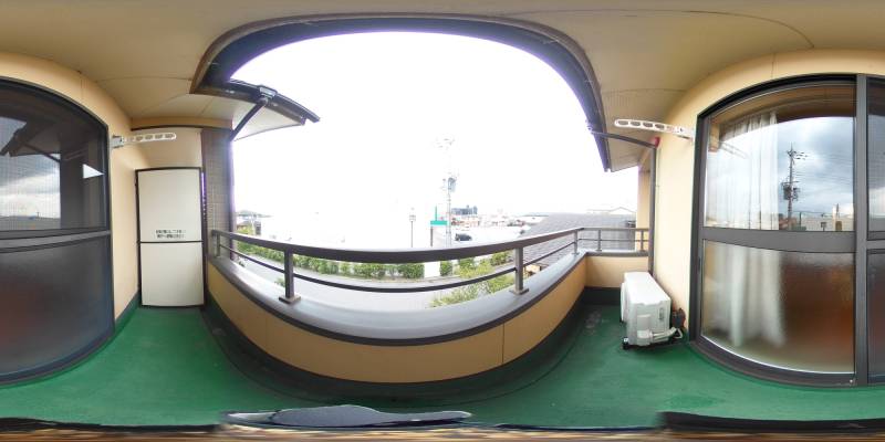 パノラマ画像バルコニー