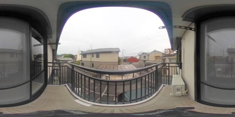 パノラマ画像バルコニー