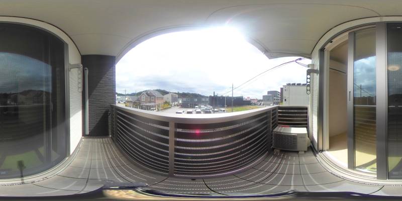 パノラマ画像バルコニー