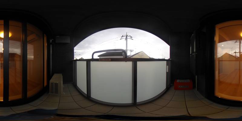 パノラマ画像バルコニー