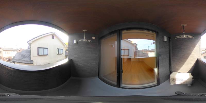 パノラマ画像バルコニー