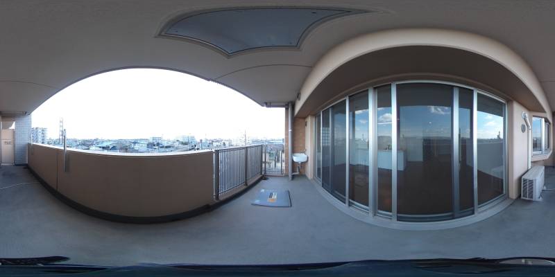 パノラマ画像バルコニー