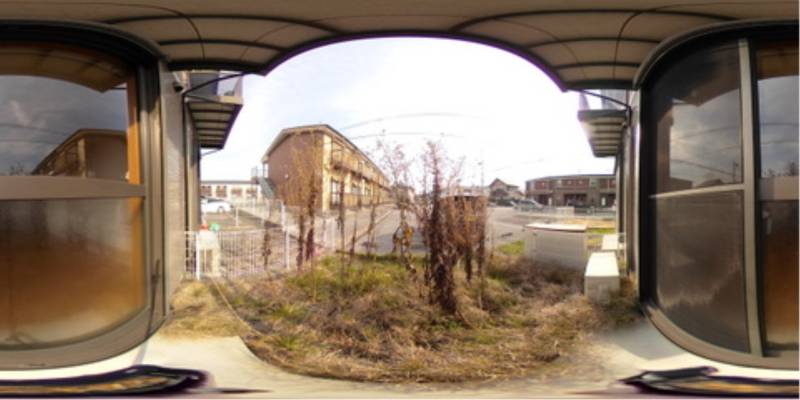 パノラマ画像庭