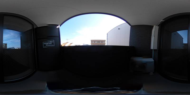 パノラマ画像バルコニー