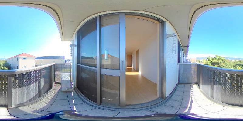 パノラマ画像バルコニー